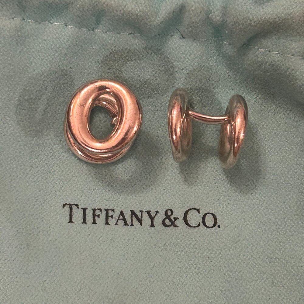 Tiffany & Co Sterling Silver Peretti Sevillana Cufflinks